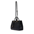 Borsa Donna Tote a Mano LIU JO Better effetto Bottalato Nero con Charm