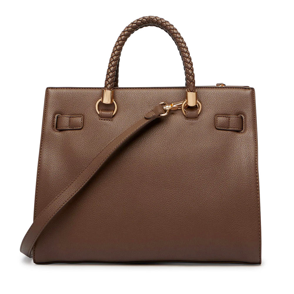 Borsa Donna a Mano Media LIU JO in Ecopelle Bottalata Marrone Scuro