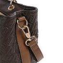 Shopping Bag Donna LIU JO Marrone Scuro con Logo Embossed All Over