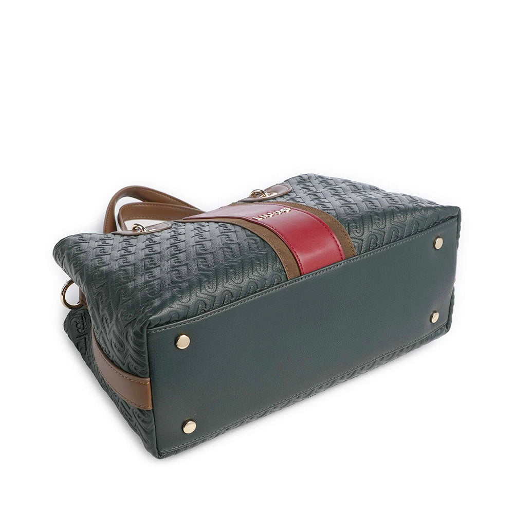 Shopping Bag Donna LIU JO Verde Foresta con Logo Embossed All Over