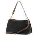Borsa Donna a Spalla LIU JO Nera con Logo Embossed All Over