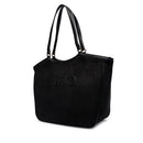 Maxi Tote Bag Donna LIU JO in Microfibra effetto Camoscio Nero