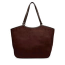 Maxi Tote Bag Donna LIU JO in Microfibra effetto Camoscio Marrone Scuro
