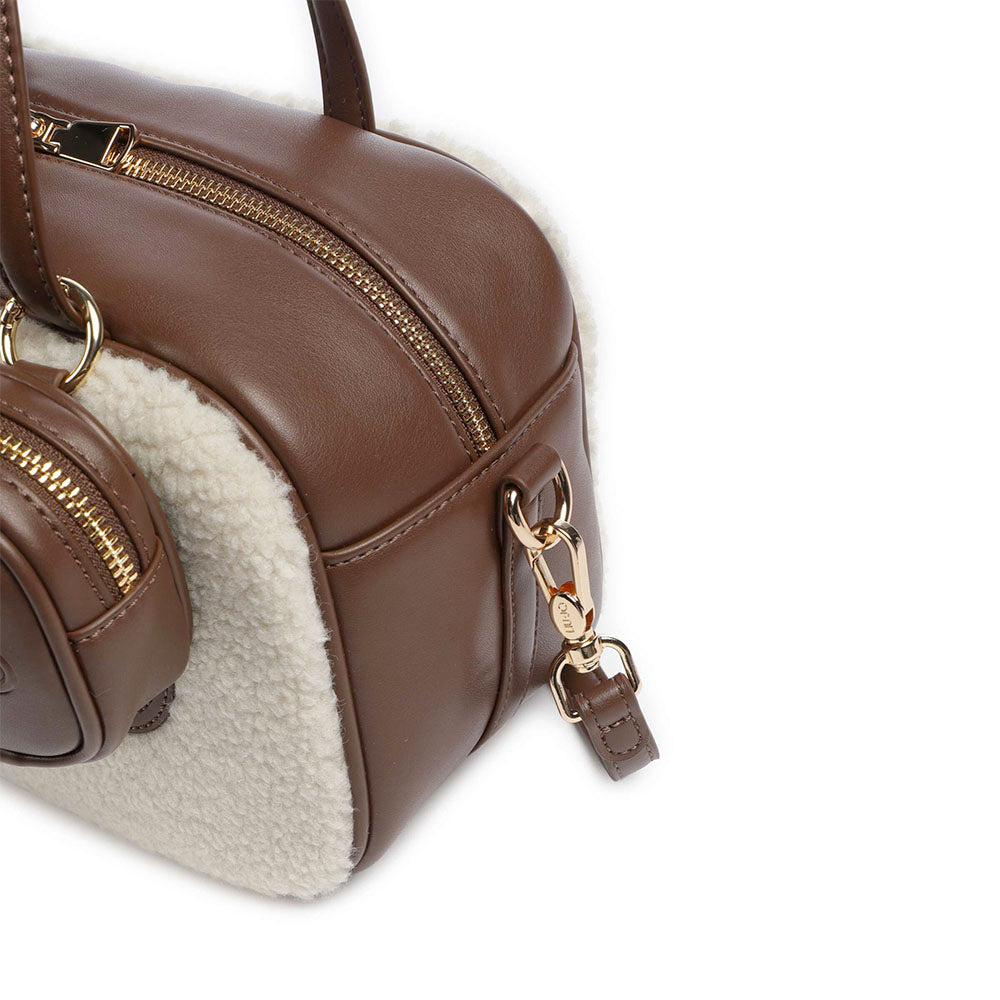 Bauletto Donna a Mano Small LIU JO in Tessuto effetto Teddy color Crema