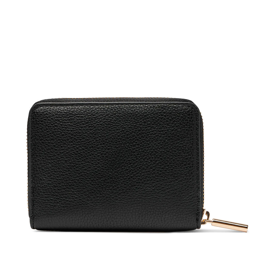 Portafoglio Donna Zip Around Small LIU JO effetto Bottalato Nero