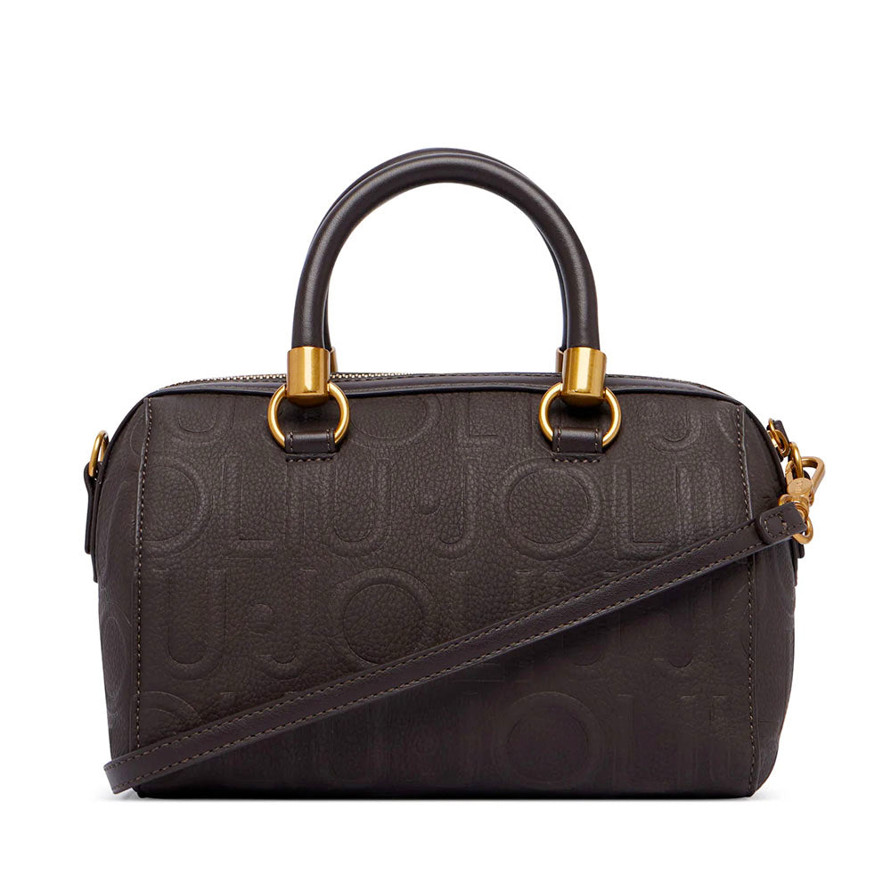 Bauletto Donna a Mano Small LIU JO in Ecopelle Marrone Scuro con Logo Embossed