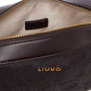 Borsa Donna a Tracolla LIU JO in Ecopelle Marrone Scuro con Logo Embossed