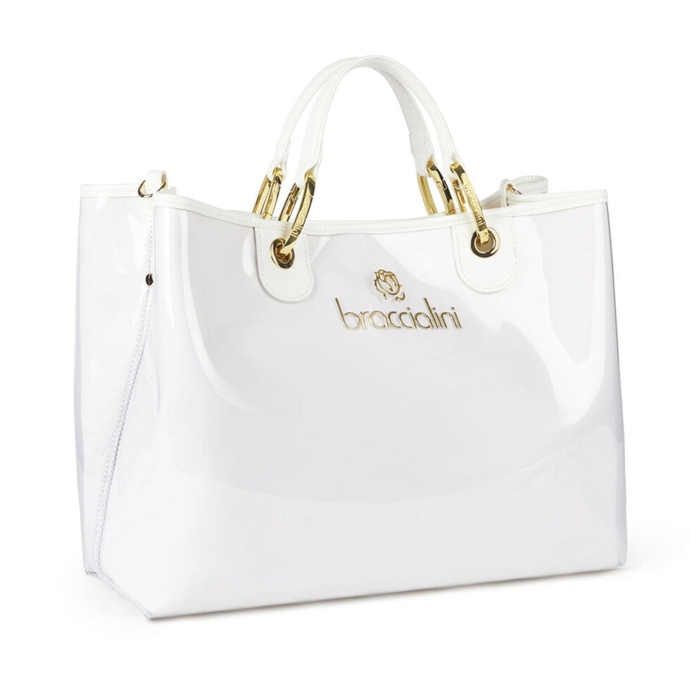 Borsa Donna a Mano BRACCIALINI linea Beth Jelly Bianco