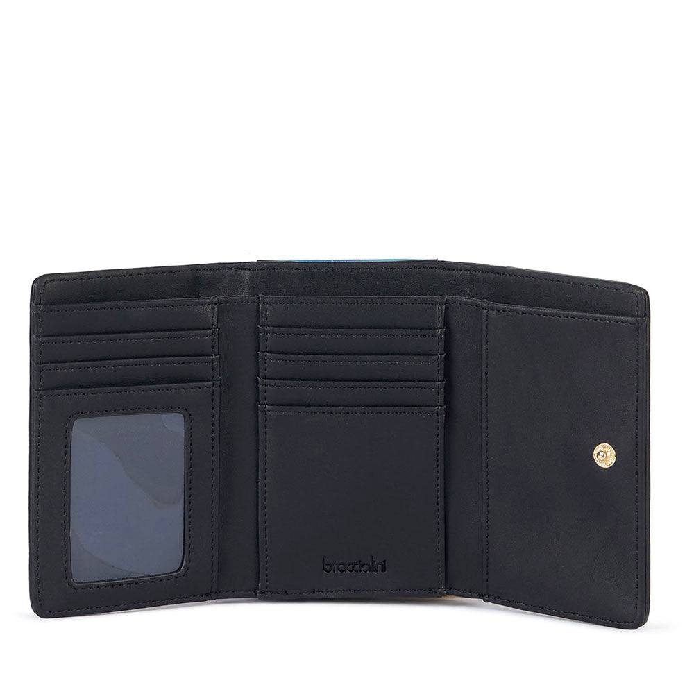 Portafoglio Donna Medio con Bottone BRACCIALINI linea Allround stampa Raperonzolo