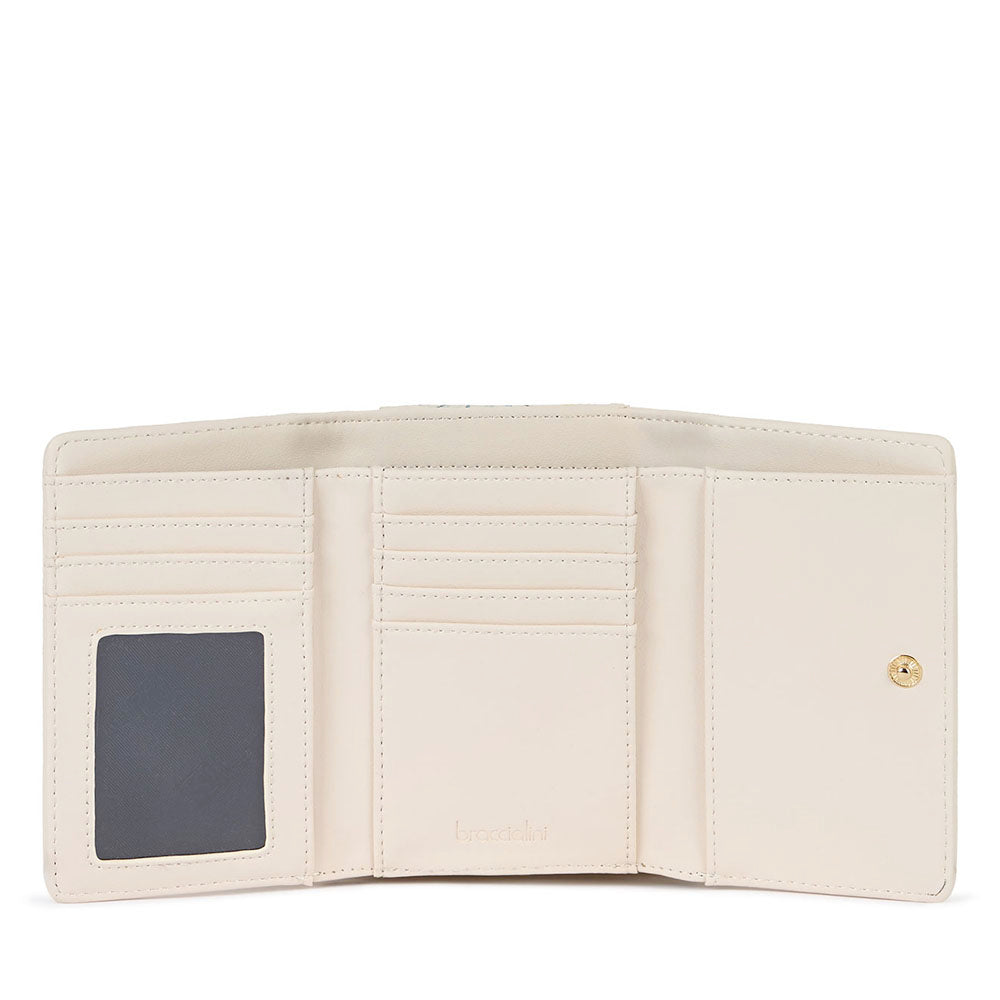 Portafoglio Donna Medio con Bottone BRACCIALINI linea Cartoline stampa Roma