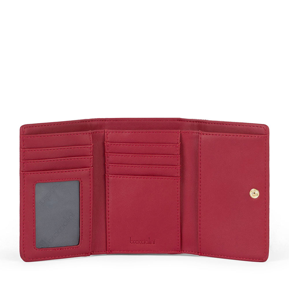 Portafoglio Donna Medio con Bottone BRACCIALINI linea Cartoline stampa Verona