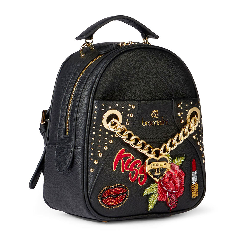 Zaino Donna BRACCIALINI linea Rock Nero