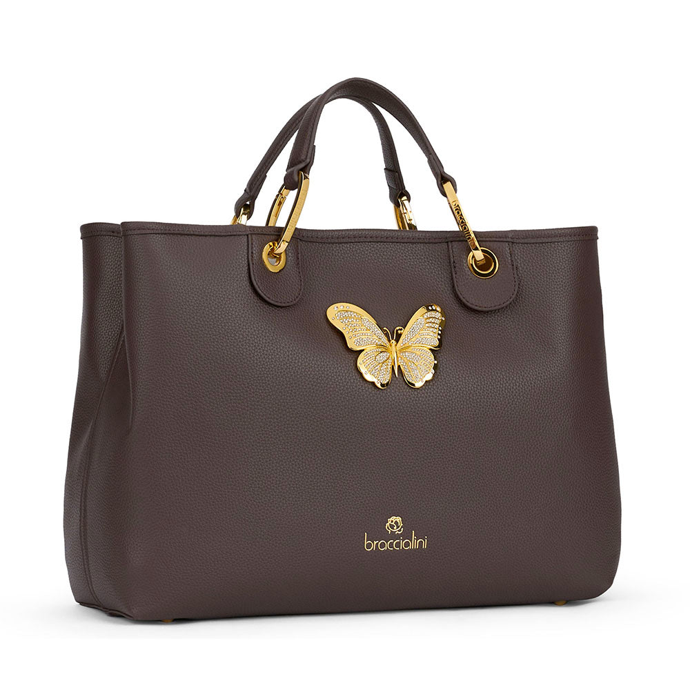 Borsa Donna a Mano Large BRACCIALINI linea Beth Jewels Marrone