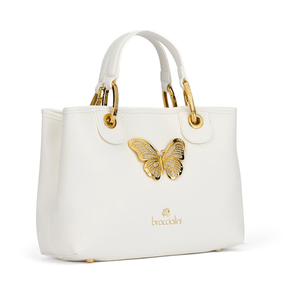 Borsa Donna a Mano Small BRACCIALINI linea Beth Jewels Bianco
