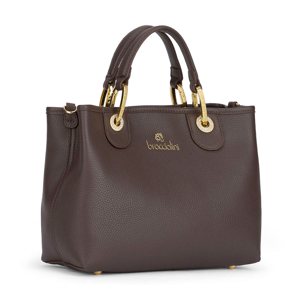 Borsa Donna a Mano Small BRACCIALINI linea Beth Marrone