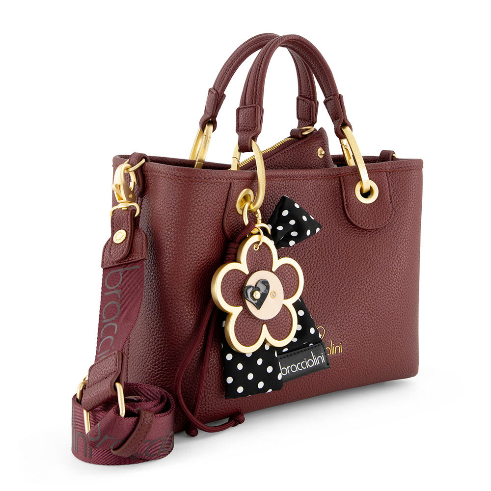 Borsa Donna a Mano Media BRACCIALINI linea Beth color Vinaccia