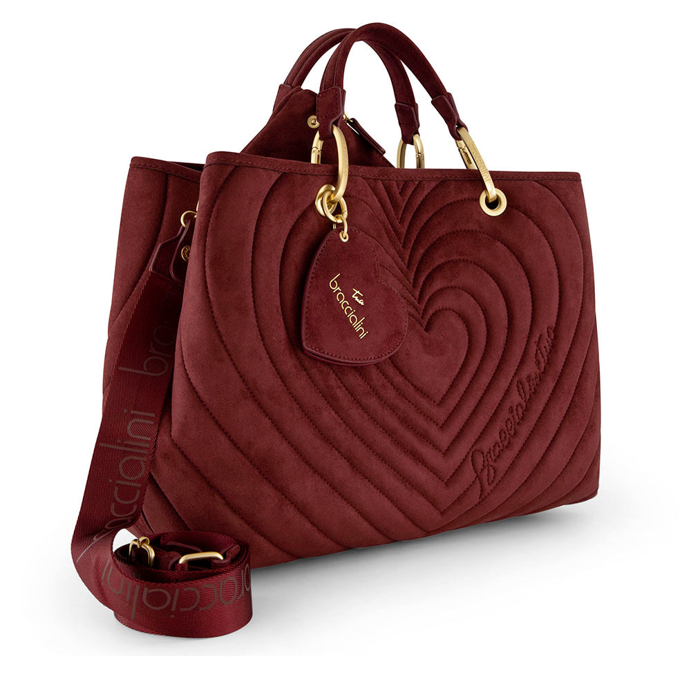 Borsa Donna a Mano Large BRACCIALINI linea Beth Matelassè color Vinaccia