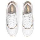 Sneakers Running LIU JO Maxi Wonder Low 02 Bis in Nylon Bianco con Inserti Glitter