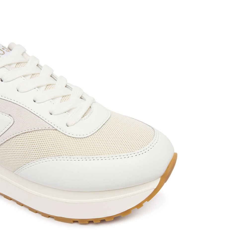 Sneakers Platform Donna LIU JO Maxi Wonder 97 Bis in Pelle e Canvas Bianco