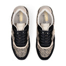 Sneakers Running LIU JO Maxi Wonder Low 02 in Suede Rafia e Pelle Black Rope