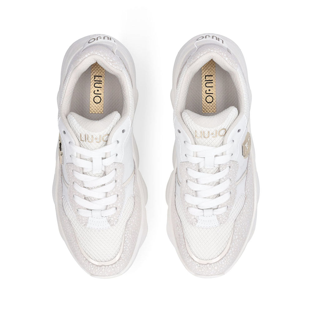 Sneakers Chuncky Donna LIU JO Steffy 01 in Pelle Bianca