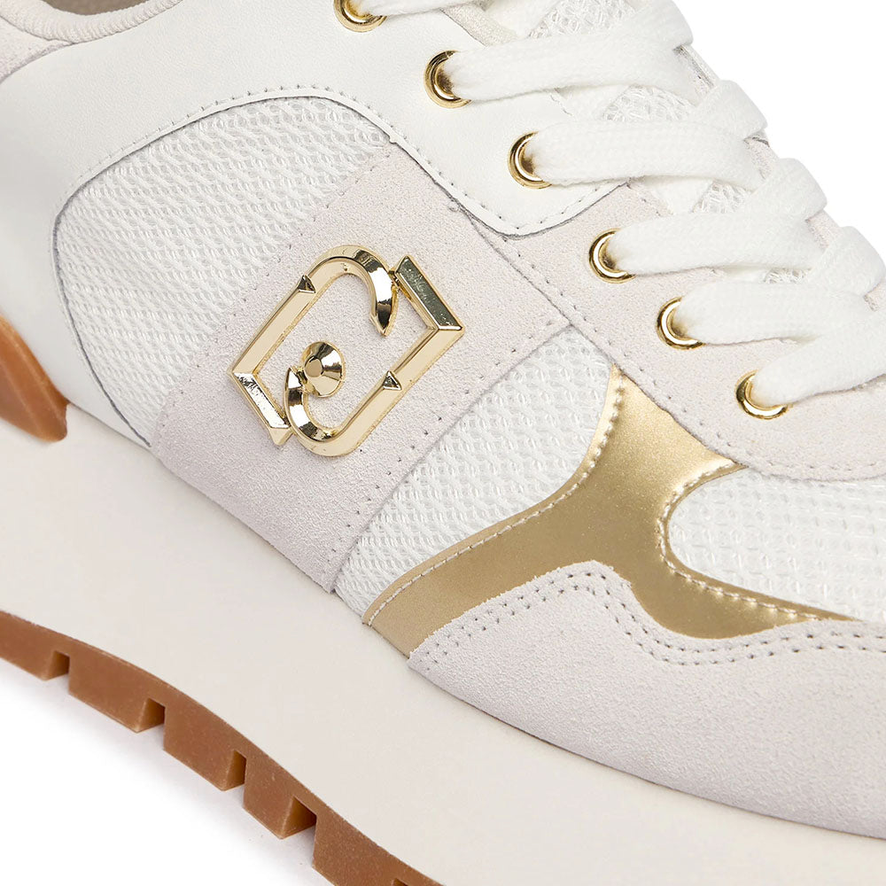 Sneakers Platform Donna LIU JO Amazing 43 Bis in Suede e Mesh Bianco