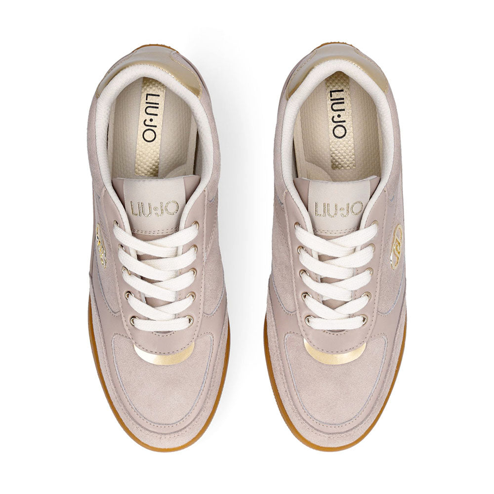Sneakers Donna LIU JO Lewis 01 in Suede e Pelle Tortora