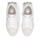 Sneakers Donna LIU JO Lolo 20 in Mesh Suede e Paillettes Bianco