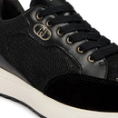 Sneakers Donna LIU JO Lolo 20 in Mesh Suede e Paillettes Nero