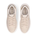 Sneakers Donna LIU JO Casper 01 in Pelle Beige con Inserto Laminato Oro