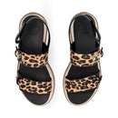 Sandali Platform Donna LIU JO Fiona 02 Neri con Inserti stampa Animalier