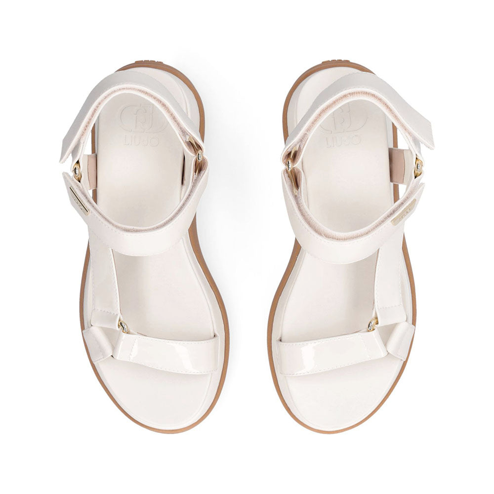 Sandali Platform Donna LIU JO Fiona 04 con Inserti in Vernice color Latte