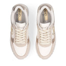Sneakers Super Platform Donna LIU JO Maxi Wonder Plus 01 in Suede Nylon e Glitter Rope Milk