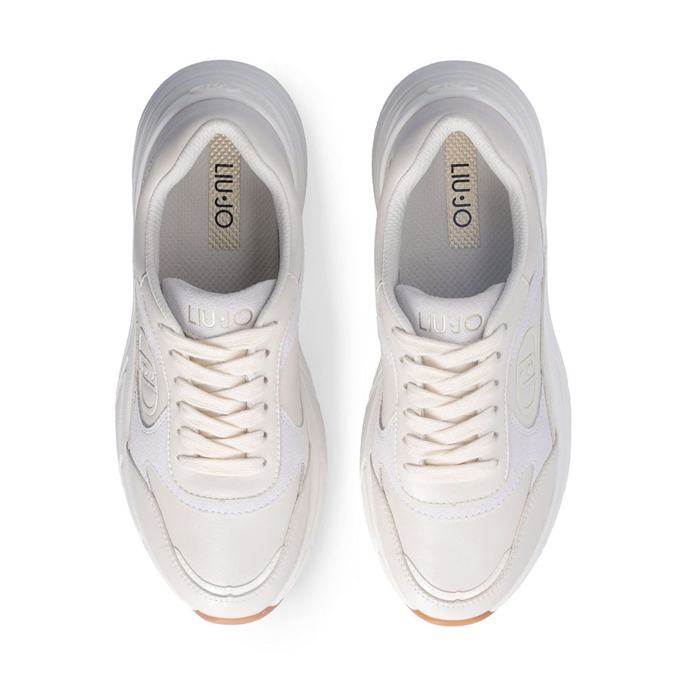 Sneakers Donna LIU JO LJ01 01 in Pelle color Latte