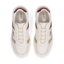 Damen-Slip-On-Sneaker LIU JO Me 05 aus Leder und Stoff in Weiß mit Metallic- und Animalier-Einsätzen