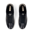Sneakers Donna LIU JO Pretty 06 in Pelle Nera e Inserti Oro Chiaro