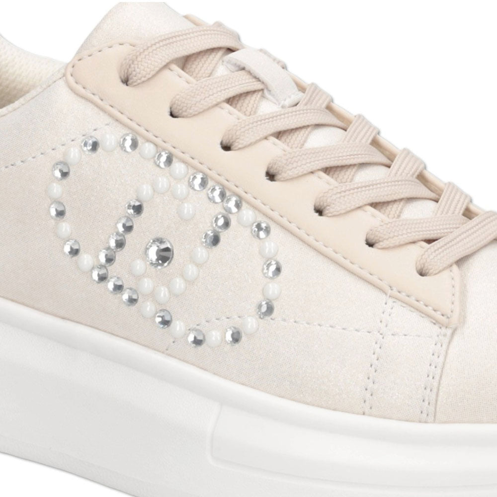 Sneakers Platform LIU JO Babol 01 in Microfibra Shiny color Latte