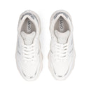 Scarpe Donna LIU JO Steffy 01 Sneakers Chuncky in Pelle Bianca con Inserto Glitter Argento