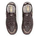 Sneakers Platform Donna LIU JO Maxi Wonder 01 stampa Saffiano con Logo Monogram color Moka