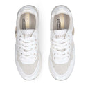 Women's White Mesh Platform Sneakers LIU JO Maxi Wonder 01 with Glitter