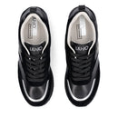 Sneakers Platform Donna LIU JO Maxi Wonder 97 in Pelle e Suede Nero