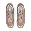 Women's Platform Sneakers LIU JO Maxi Wonder 97 in Leather and Suede, Havana