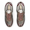Sneakers Platform Donna LIU JO Maxi Wonder 97 in Pelle e Tessuto Effeto Velluto Verde Muschio