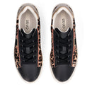 Sneakers Donna LIU JO Kiki 04 in Pelle Nera con Inserti Effetto Cavallino Leopardato