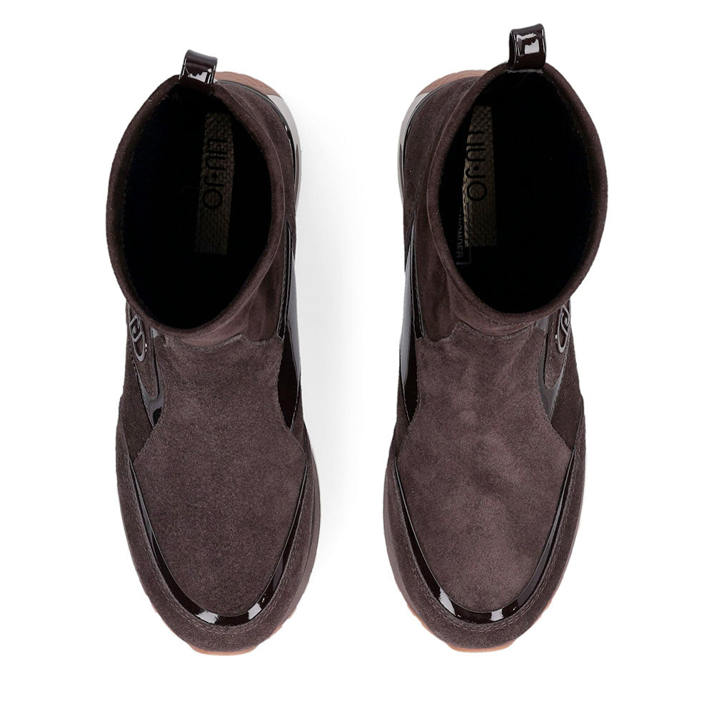 Sneakers Boots Donna LIU JO Maxi Wonder 104 in Suede color Moka