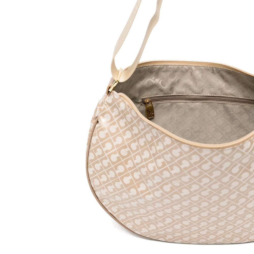 Borsa Donna Mezzaluna GHERARDINI in Tessuto Softy colore Creta