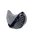 GHERARDINI Damen-Halbmondtasche aus Softy-Gewebe in Granitfarben