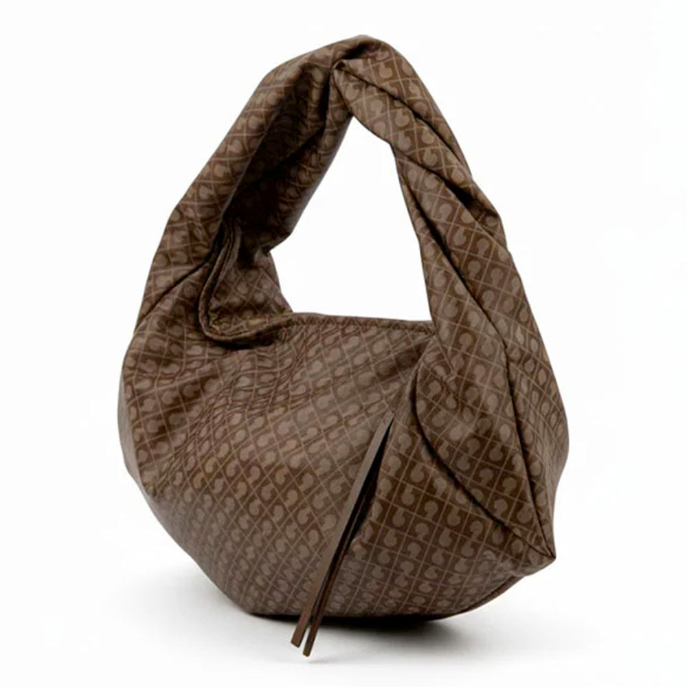 Hobo Bag Large GHERARDINI in Tessuto Softy colore Chestnut