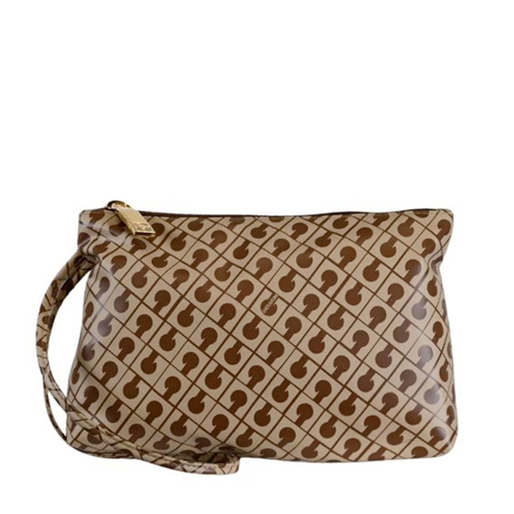 Pouch Media GHERARDINI in Tessuto Softy colore Tabacco - Burro