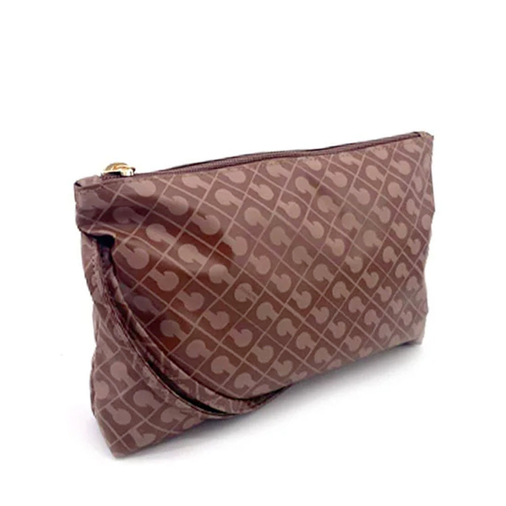 Pouch Grande GHERARDINI in Tessuto Softy colore Chestnut